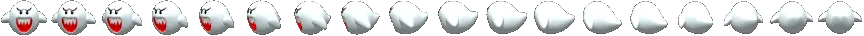 a spritesheet of the boo character from mario kart 64